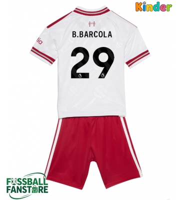 Liverpool Bradley Barcola #29 Replik Auswärtstrikot Kinder 2026-27 Kurzarm (+ Kurze Hosen)